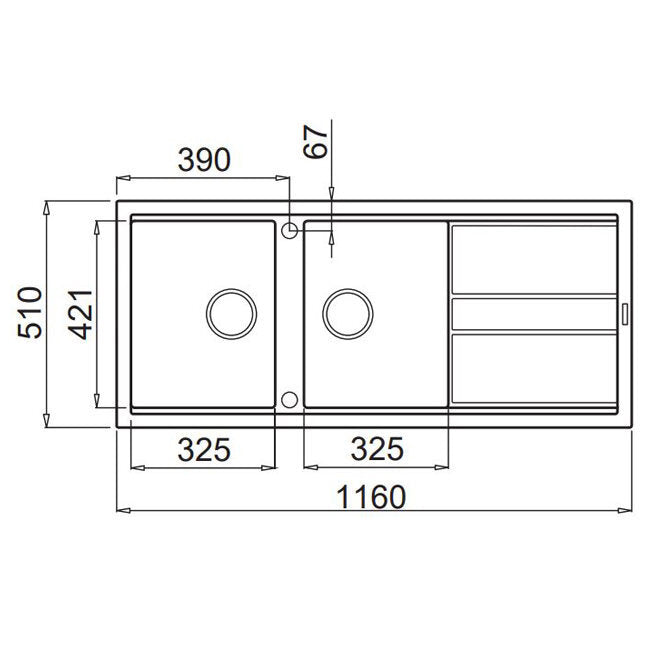 Artusi AGS1162B Dimension Image - The Appliance Guys
