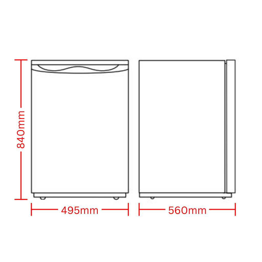 Artusi AFR115B Dimension Image - The Appliance Guys