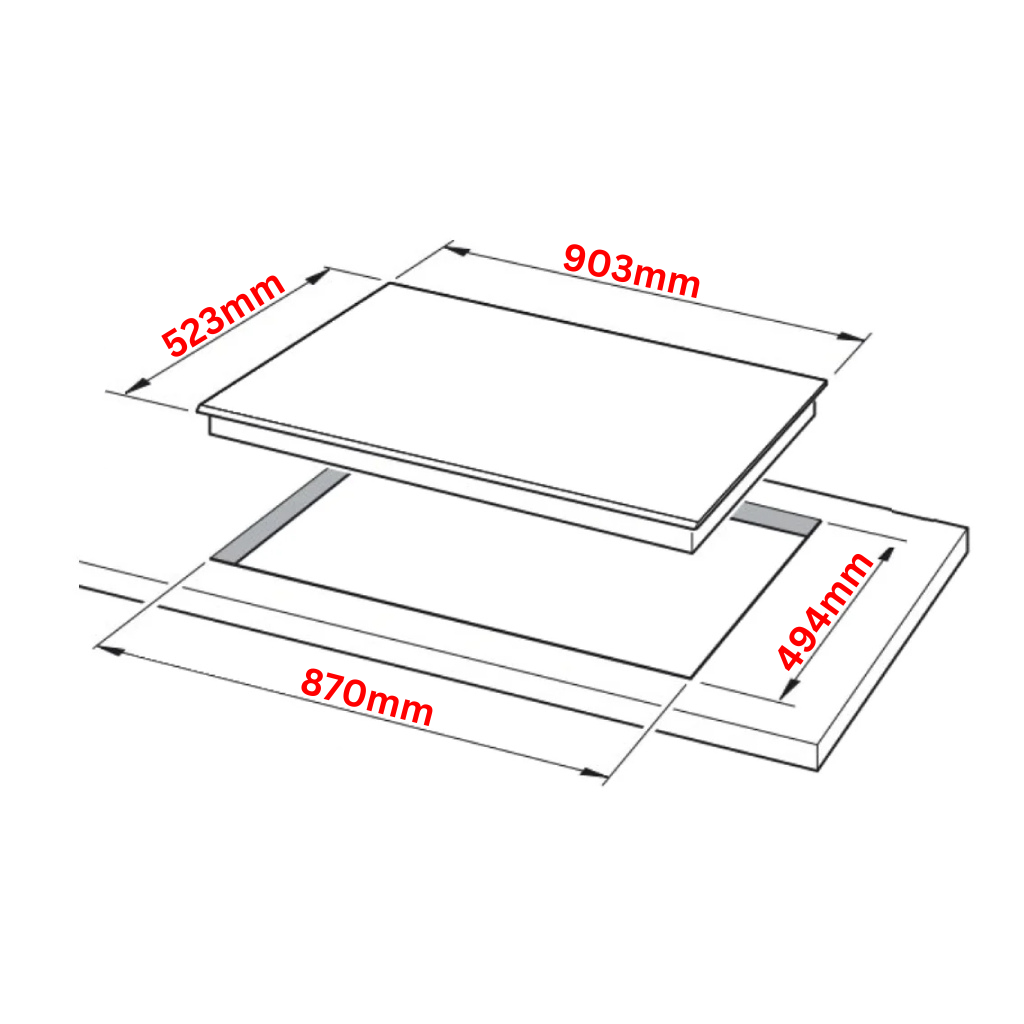 Artusi CAID95B Dimension Image - The Appliance Guys
