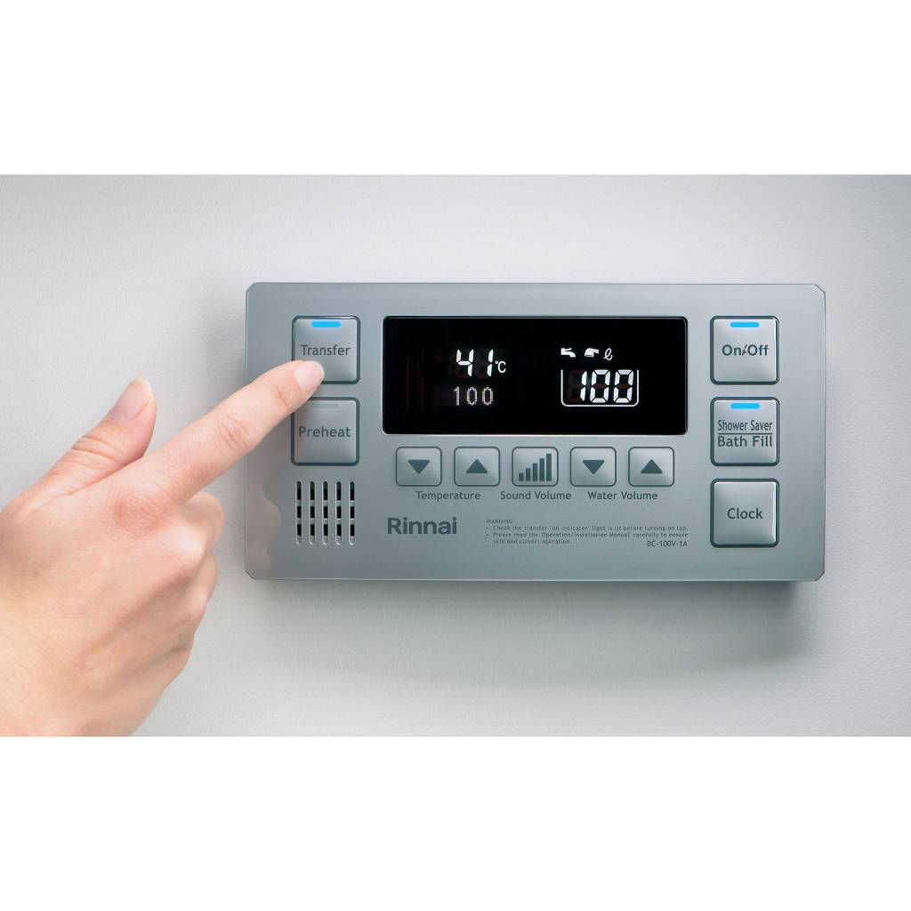 Rinnai BC100V1S Silver Deluxe Bathroom Controller