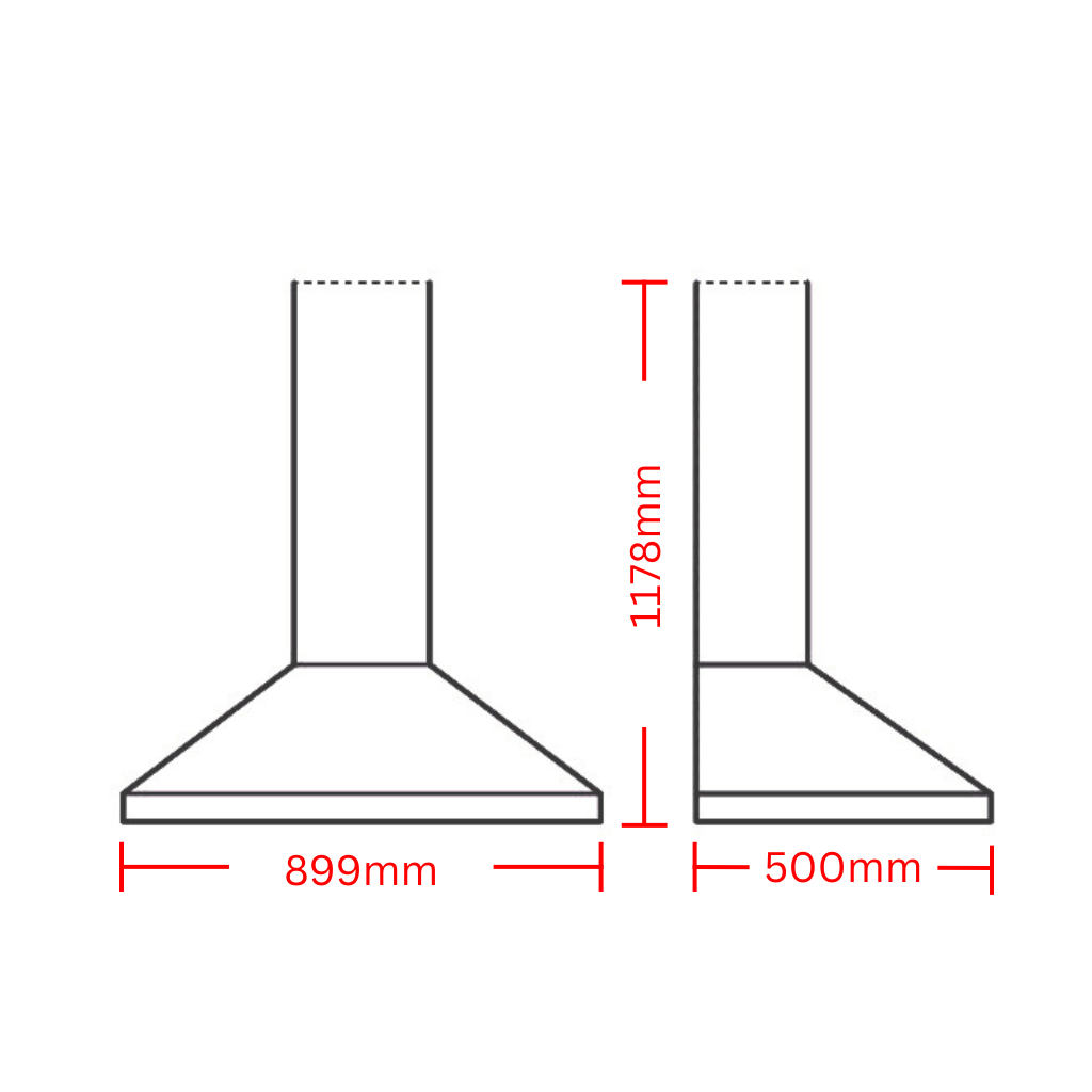Belling BTC110BG Dimension Image - The Appliance Guys