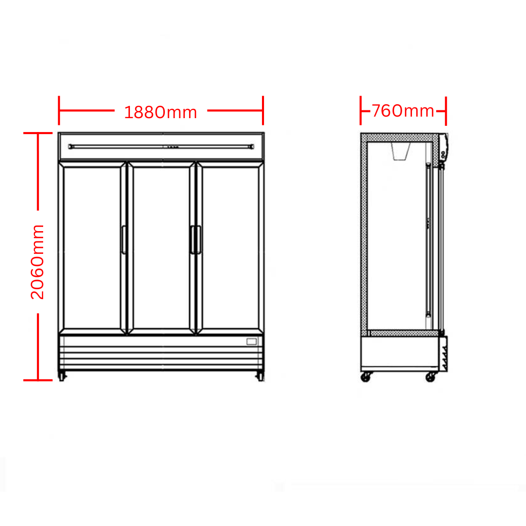 Bromic GD1500LF Dimension Image - The Appliance Guys