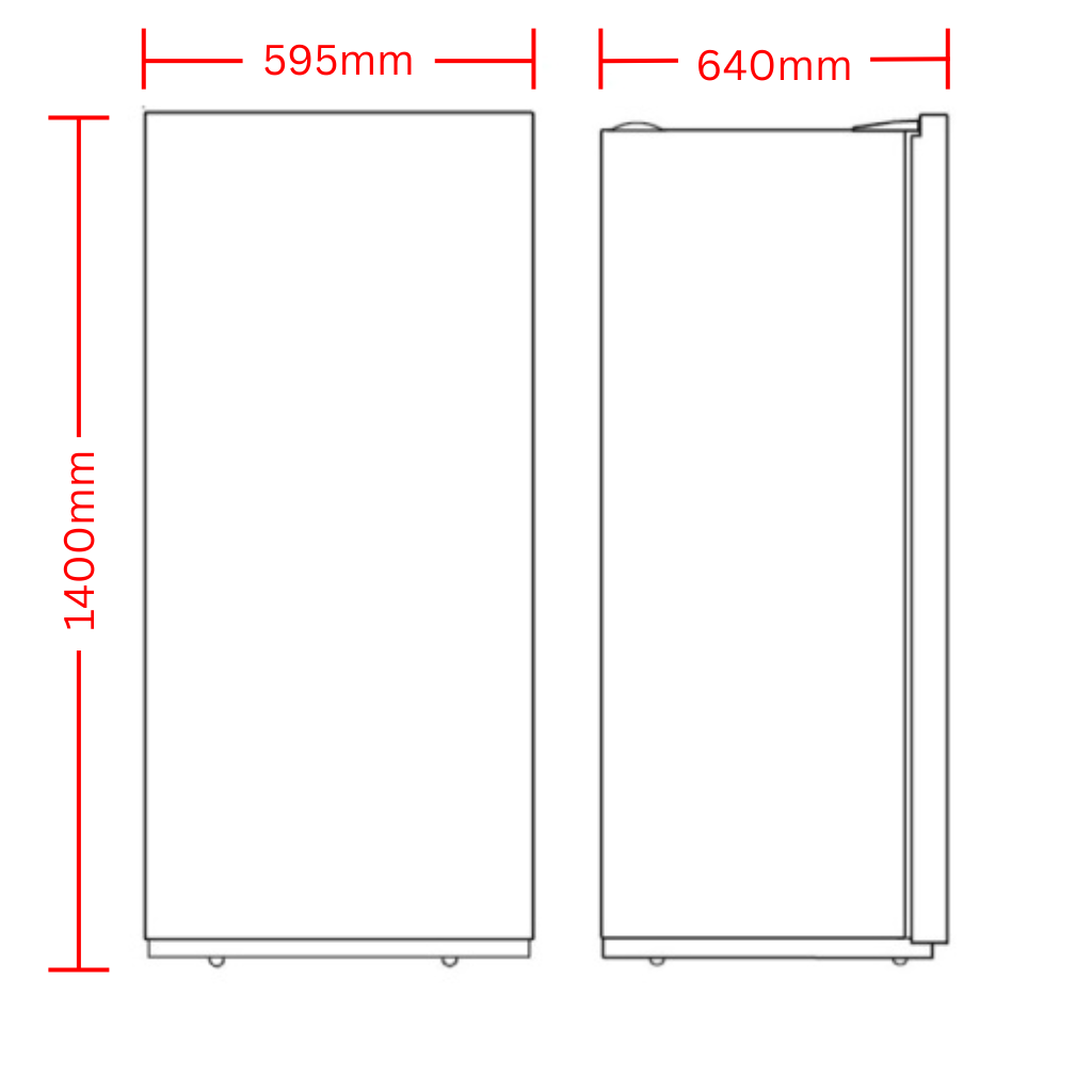 Bromic GM0220-NR 215L White Upright Display Fridge
