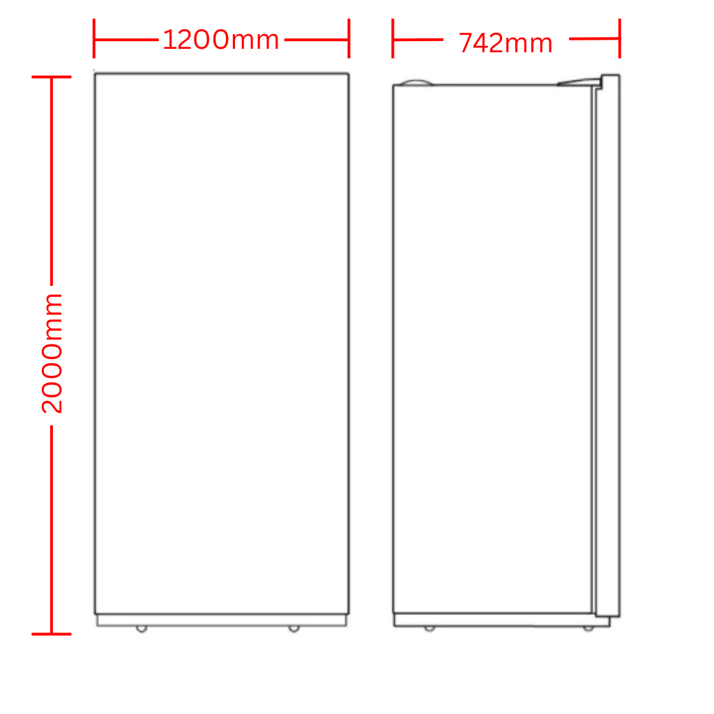 Bromic GM0980LS-NR Dimension Image - The Appliance Guys
