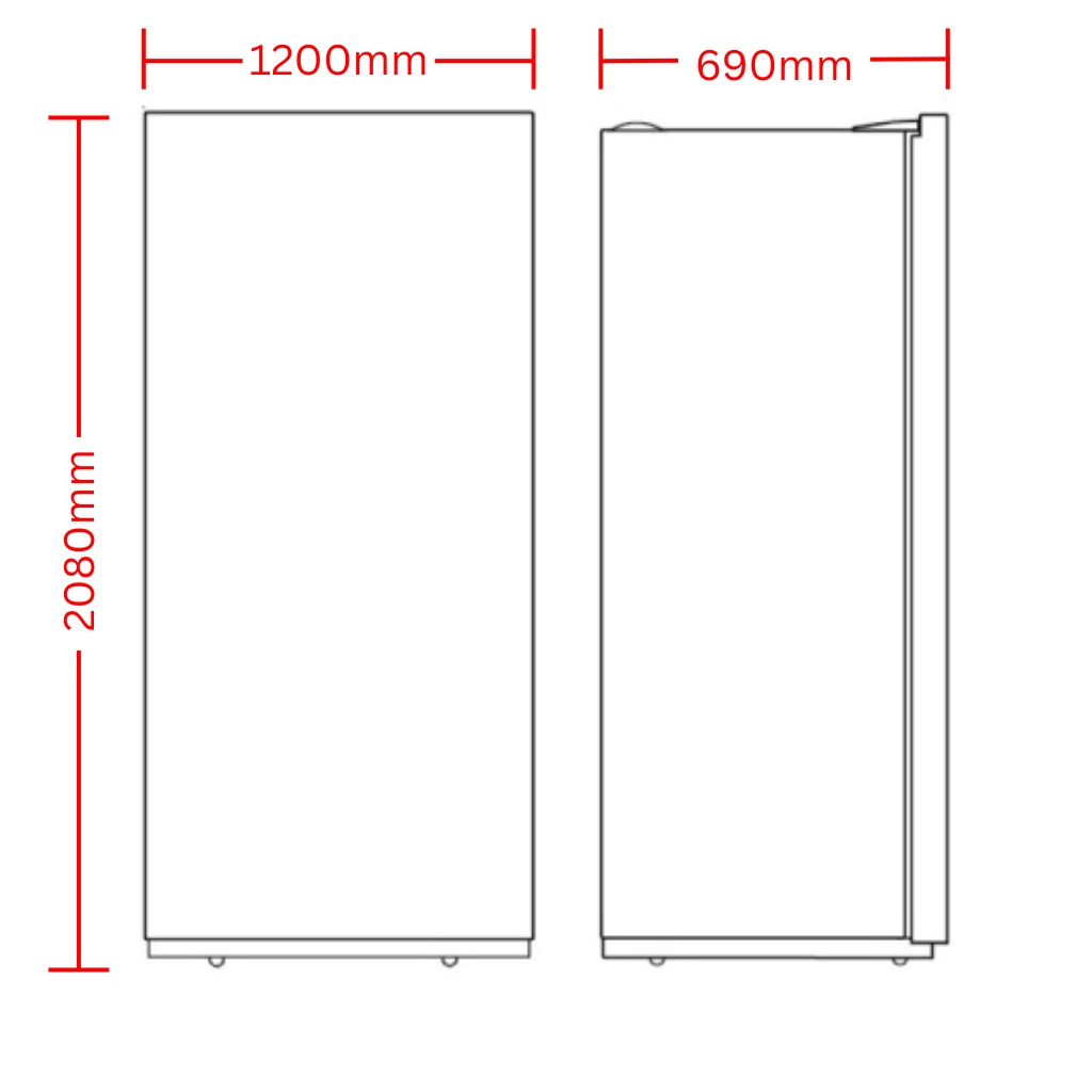 Bromic GM1000LWCAS 960L White Upright Display Fridge