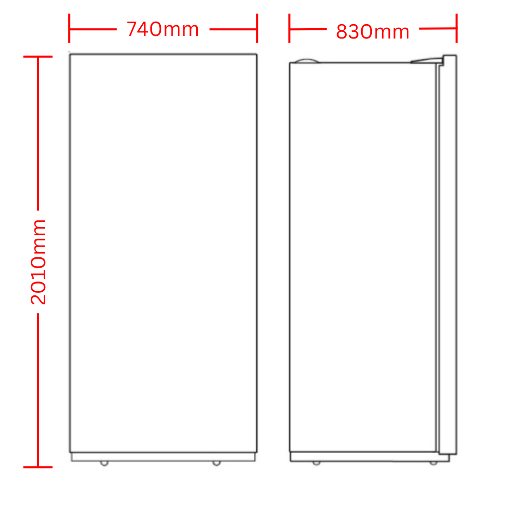Bromic UC0650SD-NR Dimension Image - The Appliance Guys