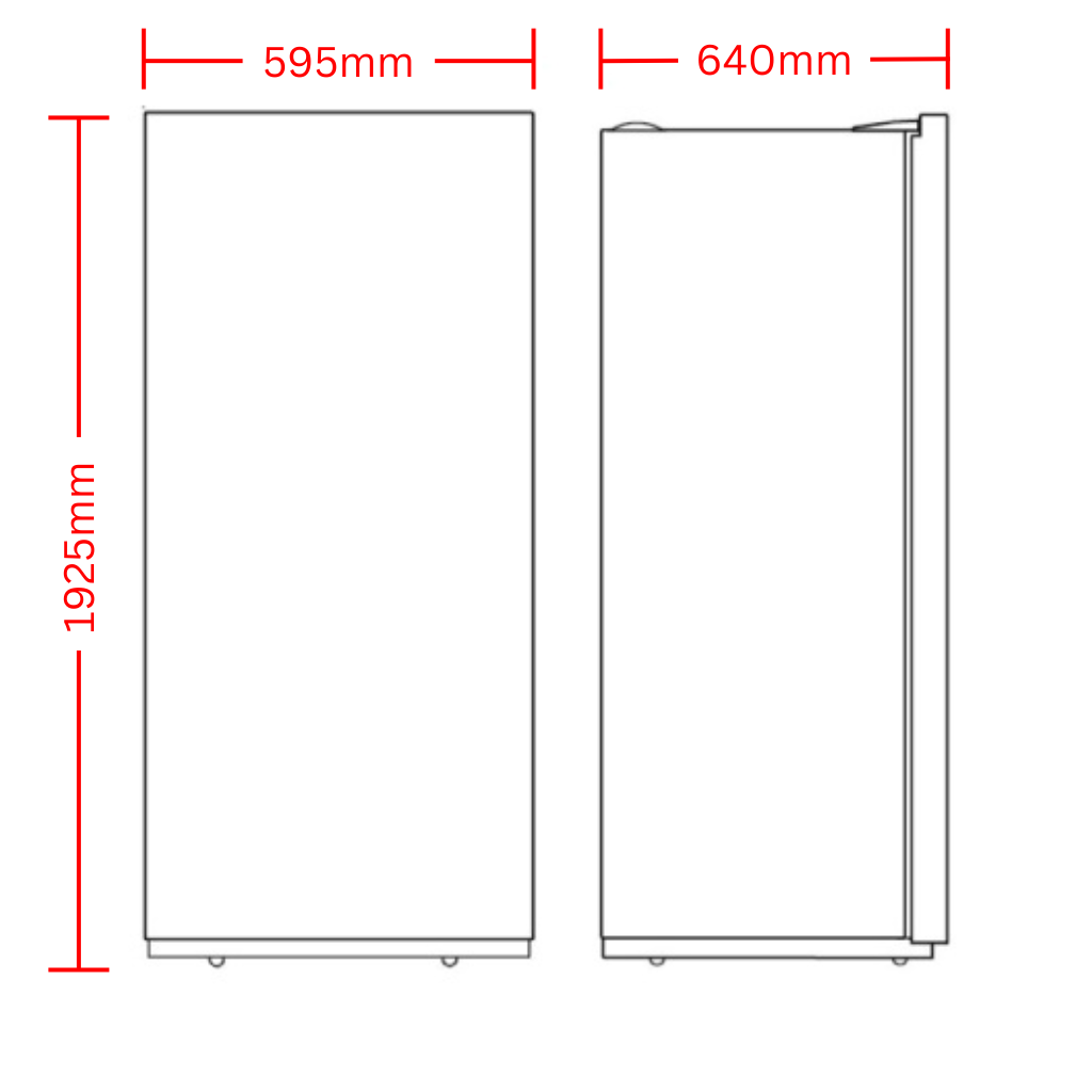 Bromic UF0374SDS-NR Dimension Image - The Appliance Guys