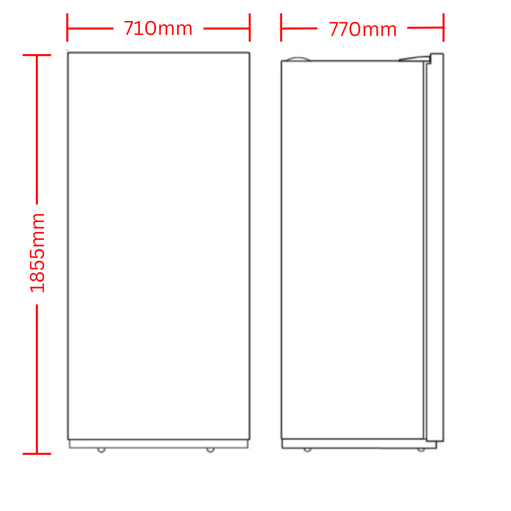 Chiq CSH380NWR2 Dimension Image - The Appliance Guys
