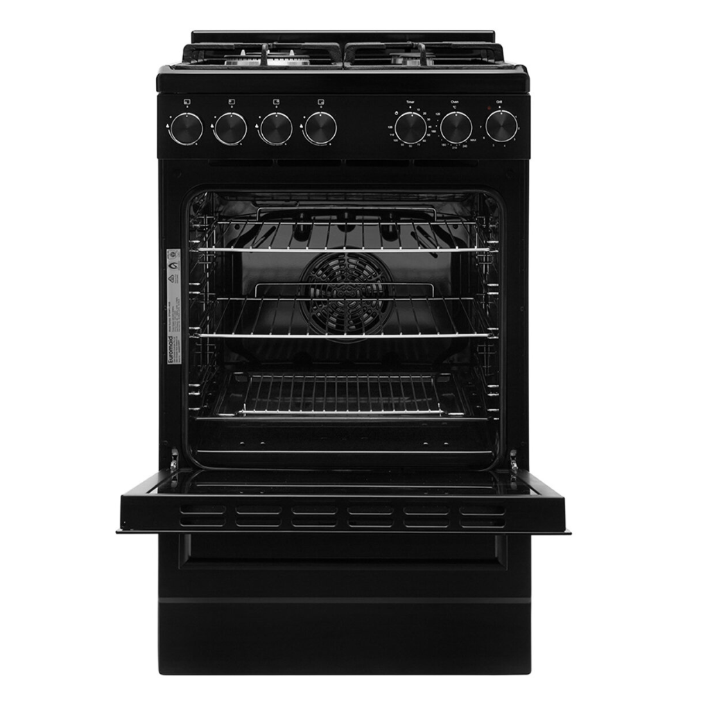 Euromaid EFS54FC-SGB 54cm Freestanding Gas Oven With Gas Cooktop