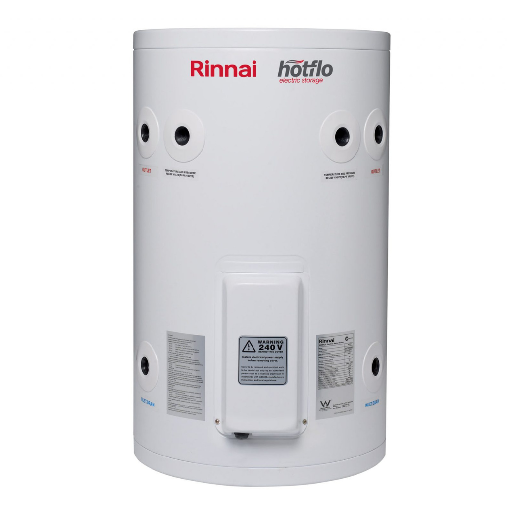 Rinnai EHF50S36H 50L White Hotflo Electric Storage Water Heater 3.6kW Hard Water