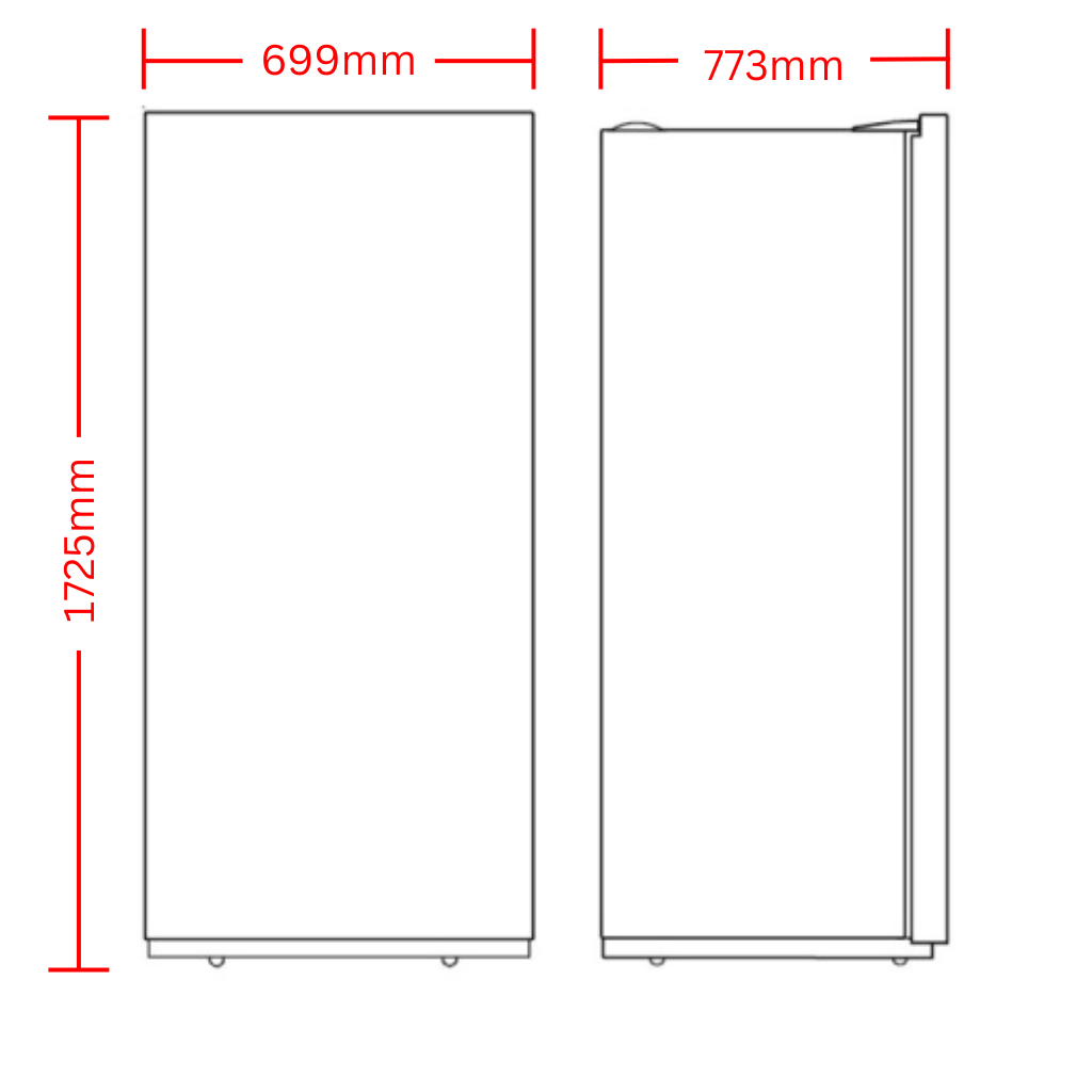 Electrolux ERE5047SC-R Dimension Image - The Appliance Guys