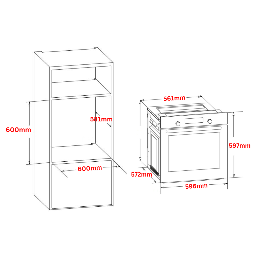 Electrolux EVEP618DSE Dimension Image - The Appliance Guys
