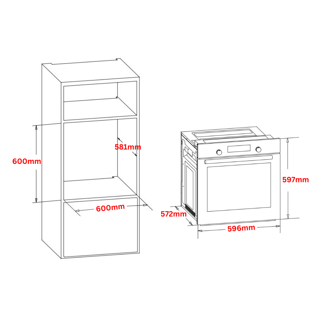 Electrolux EVEP619DSE Dimension Image - The Appliance Guys