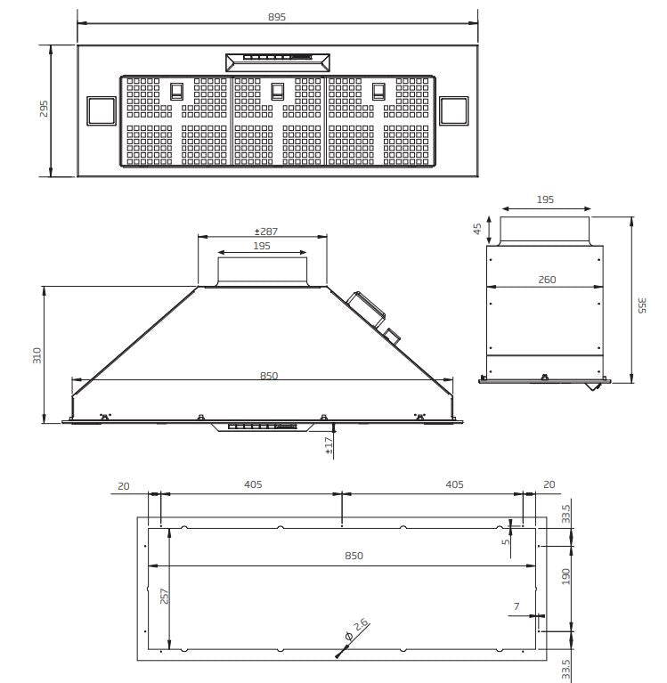 Schweigen GA-900ST 90cm Stainless Steel Undermount Rangehood (Silent)