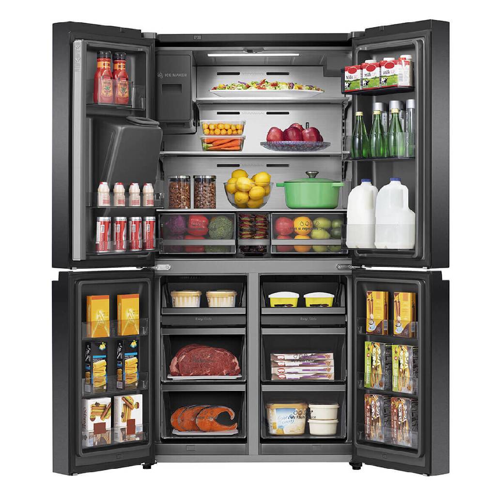 Hisense HRCD586TBWB Hisense HRCD586TBWB Doors Open with Foods - The Appliance Guys - The Appliance Guys