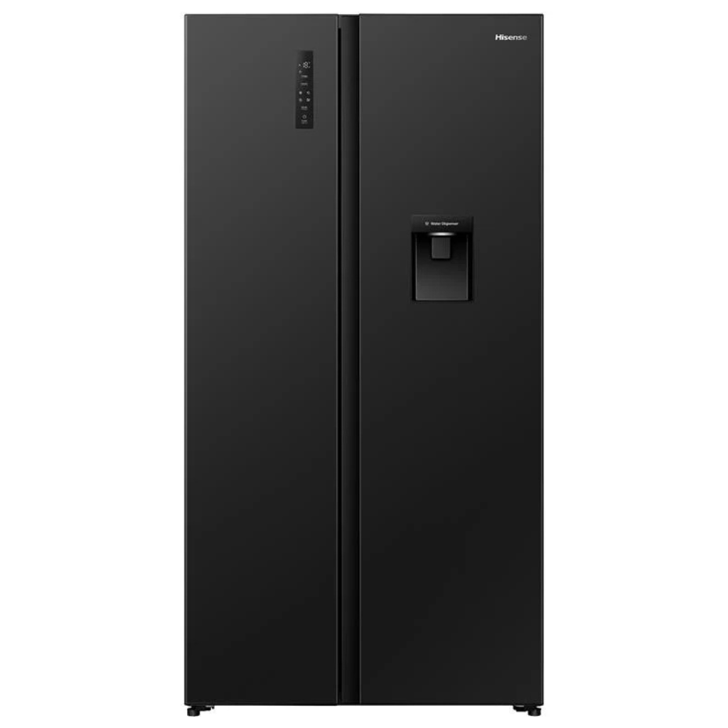 Hisense HRSBS540BW 541L Black Pureflat Side by Side Fridge - The Hisense HRSBS540BW 541L Black Pureflat Side by Side Fridge - The