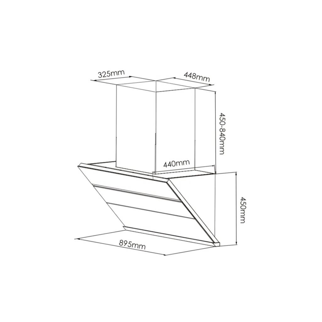 Fotile JQG9009X 90cm Side-drafting Canopy Rangehood