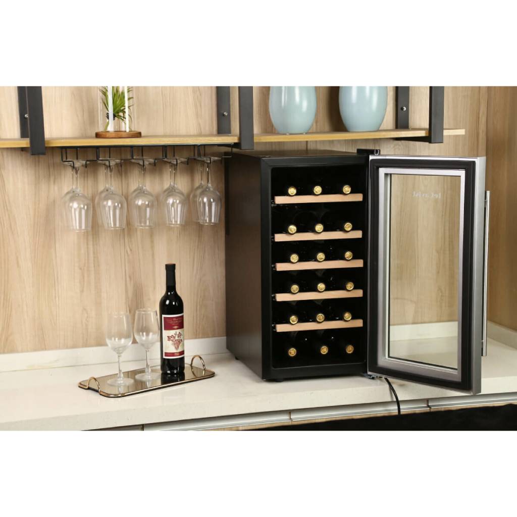 Lecavist LCCV18B Black 18 Bottle Single Zone Wine Fridge