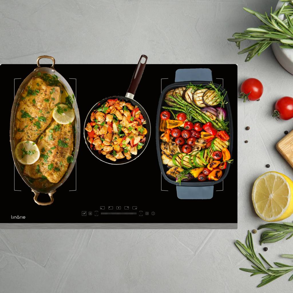 Linarie Toulouse LS80I2F1Z 80cm 5 Zone Induction Cooktop with Double Flex Zone