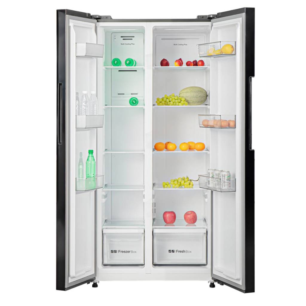 Linarie Villary LSSBS460BK 444L Black Side by Side Fridge