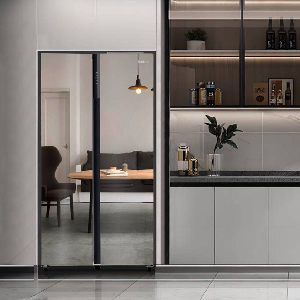 Linarie Doucy LSSBS520MIR 500L Mirror Door Side by Side Fridge
