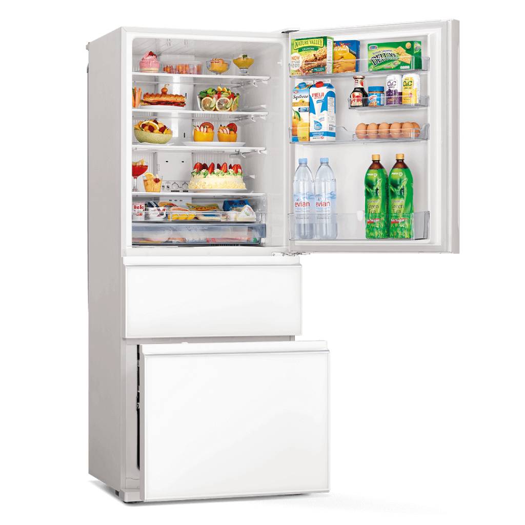 Mitsubishi Electric MR-CGX450ER-GWH-A 450L Bottom Mount Fridge