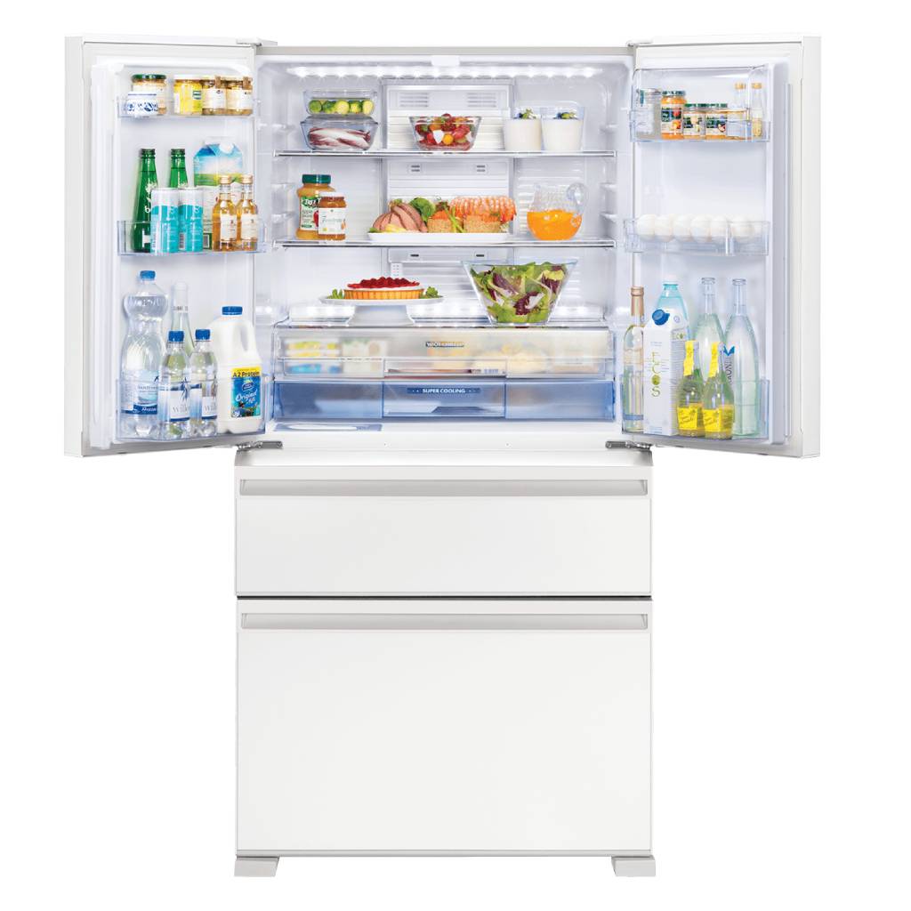 Mitsubishi Electric MR-LX564ER-GWH-A 564L White French Door Fridge