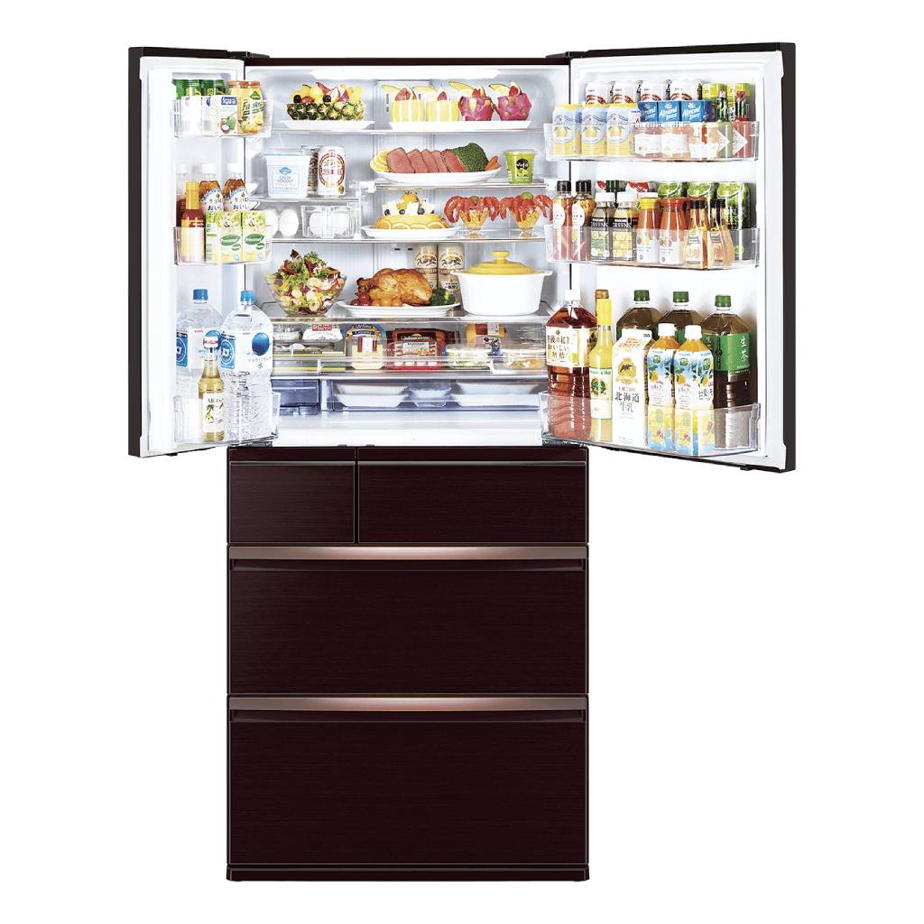 Mitsubishi Electric MR-WX700C-BR-A 700L Dark Mahogany Multi Drawer Fridge