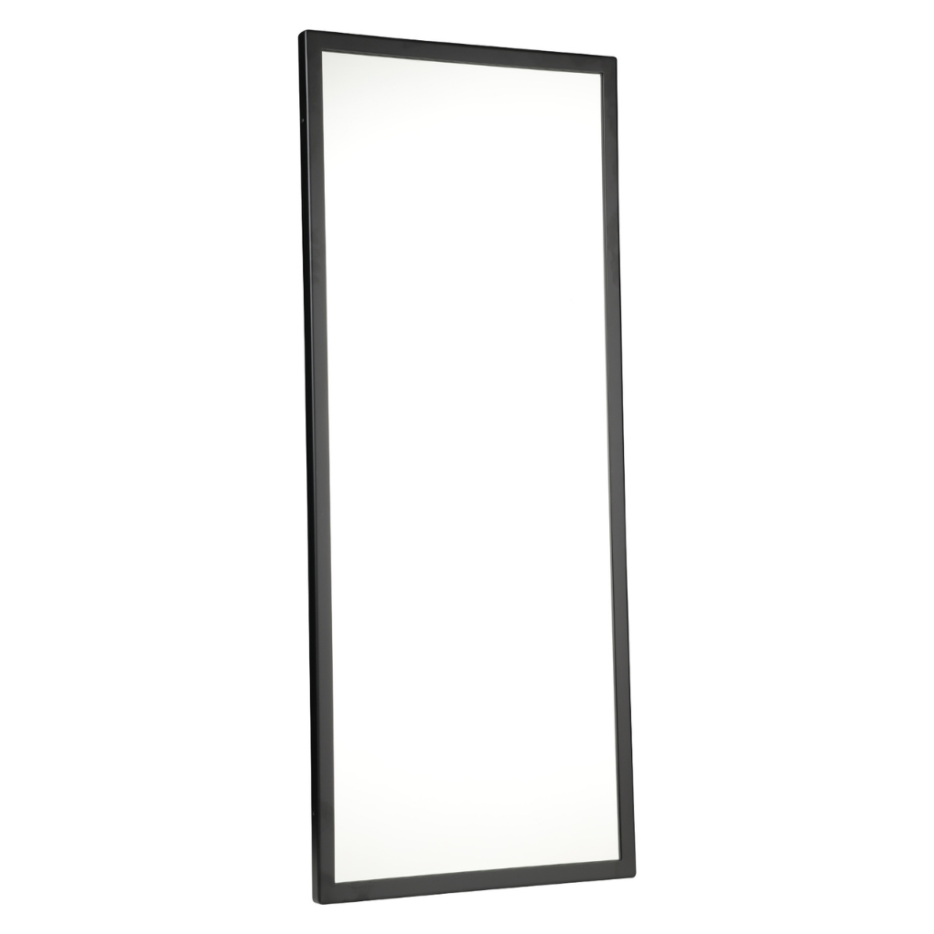 Metlam ML771_5_DESIGNER 6mm Mirror 450w x 1000h Satin Stainless Steel Framed Mirror