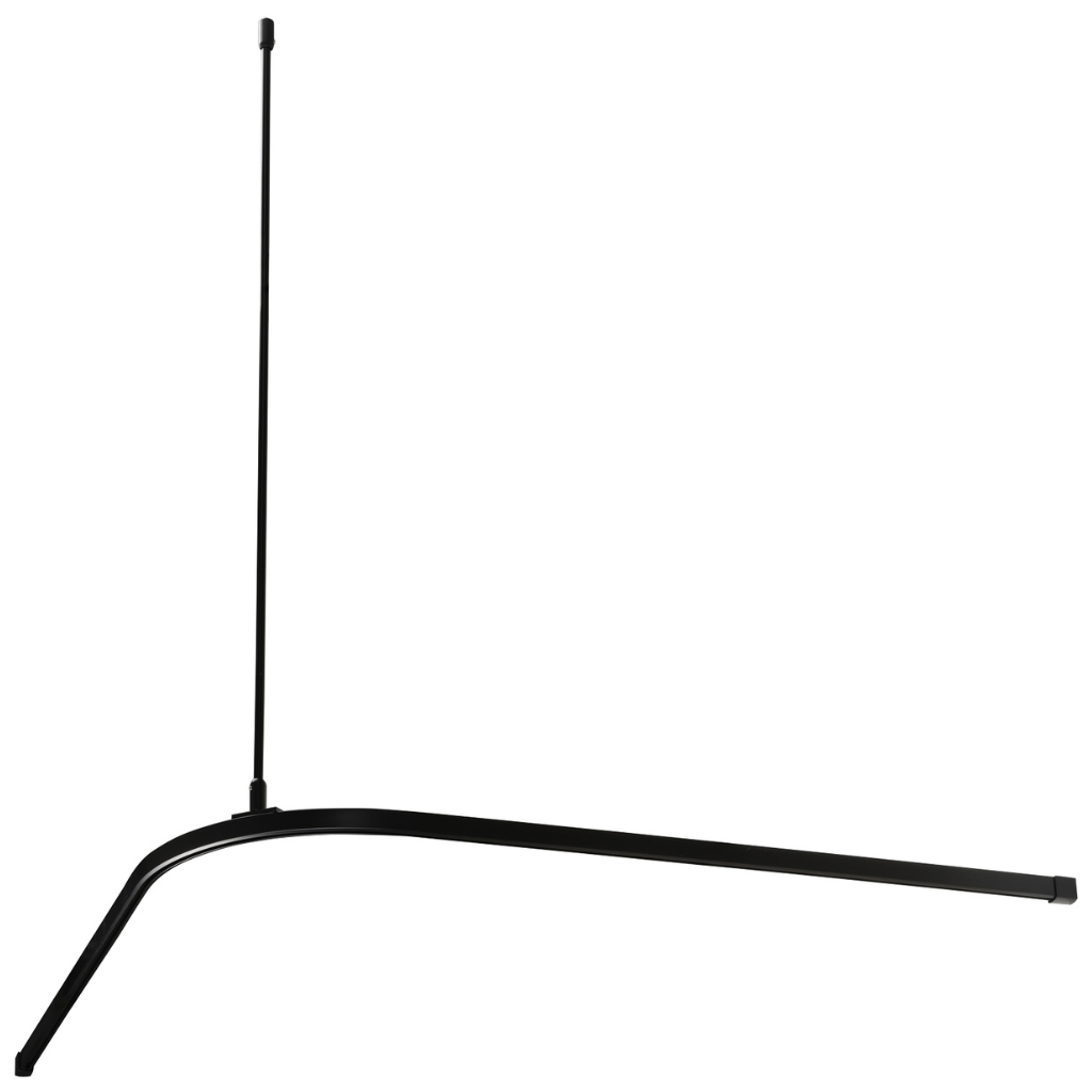 Metlam SCT_1600X1600_DESIGNER Black 1600mm x 1600mm L Bend Shower Curtain Track System
