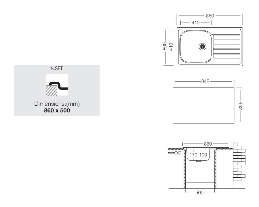 Artusi PADDINGTON Dimension Image - The Appliance Guys