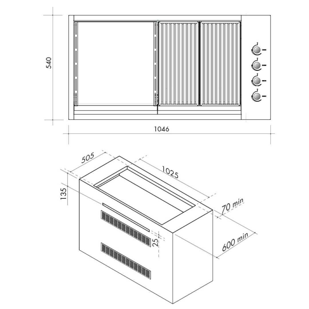 Artusi ABBQ1MB Built-In BBQ