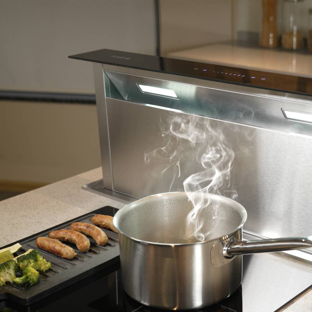 Linarie Marseille RAHP9X 90cm Stainless Steel Downdraft Extractor Rangehood