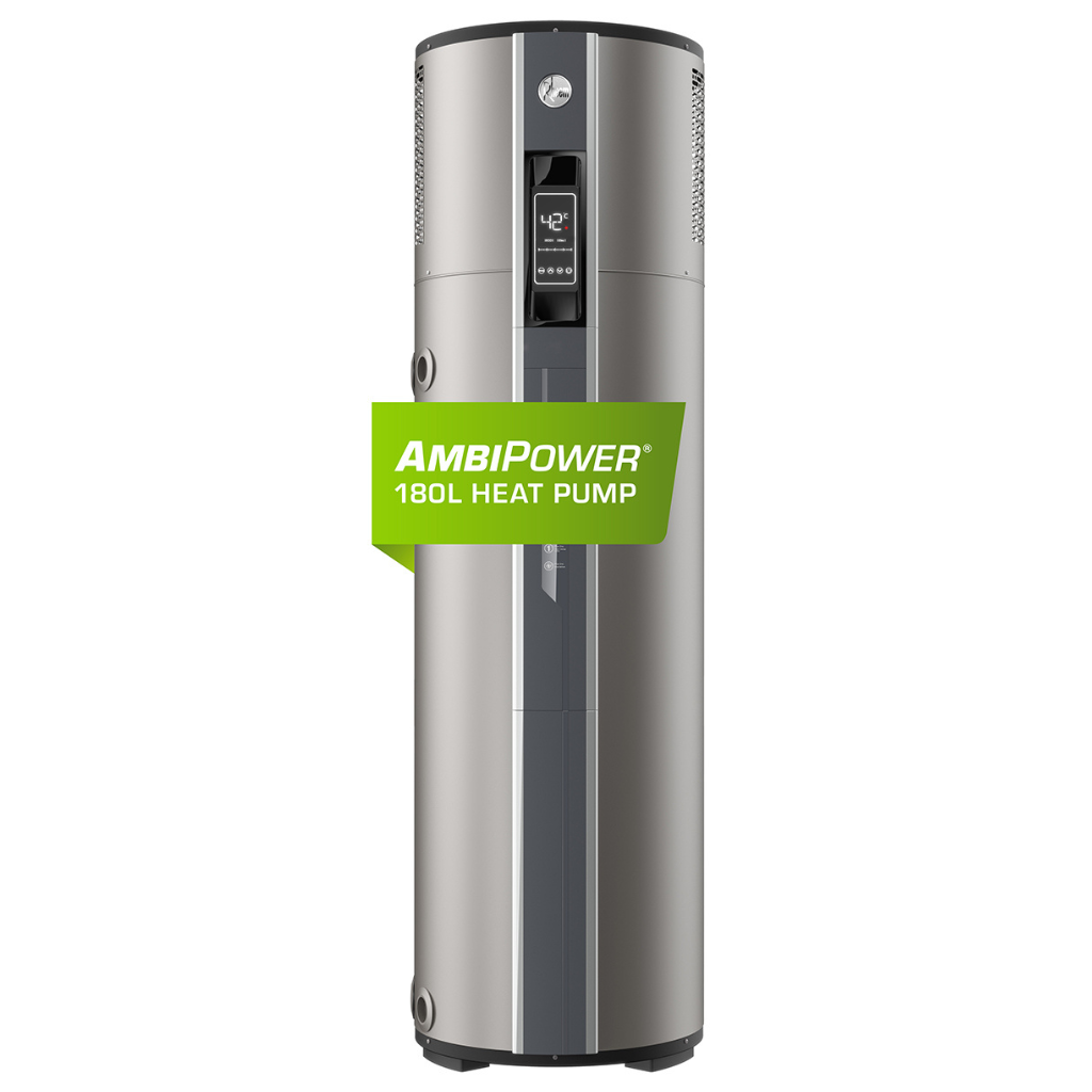 Rheem AmbiPower 551180 MDc-180 Silver Electric Heat Pump Hot Water System