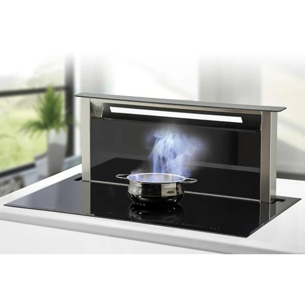 Sirius S-DDH1.1-SEM8 Black Induction Cooktop with Downdraft Rangehood