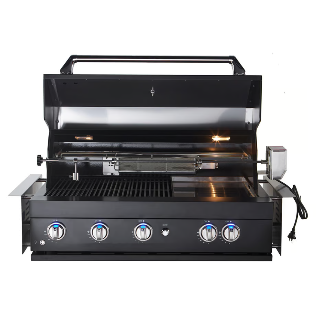 Sirius SIR-BG3101-BLK Black Built-in 5 Burner Gas BBQ