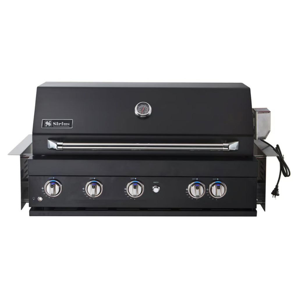 Sirius SIR-BG3101-BLK Black Built-in 5 Burner Gas BBQ