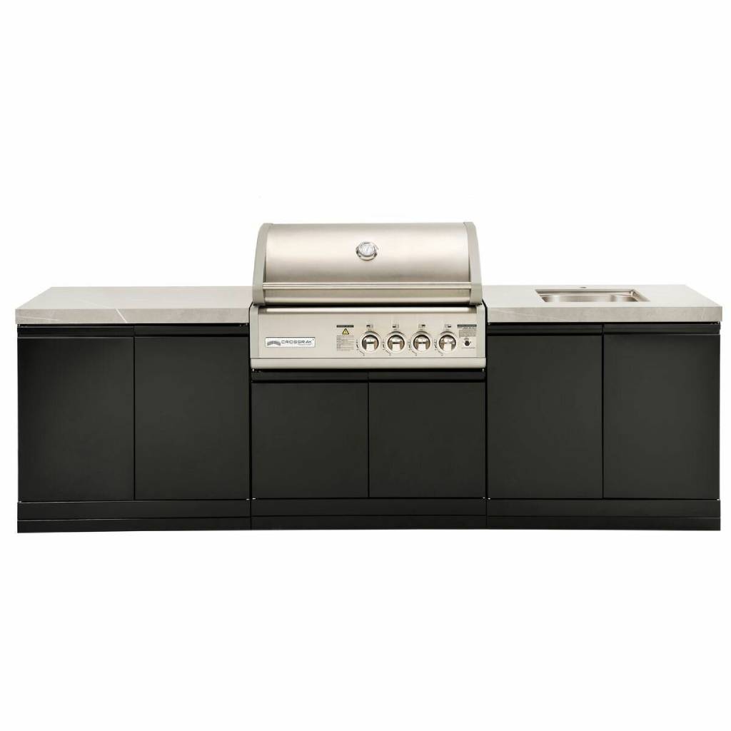 Crossray TC4K-06 Black 4B-S Series Outdoor Kitchen
