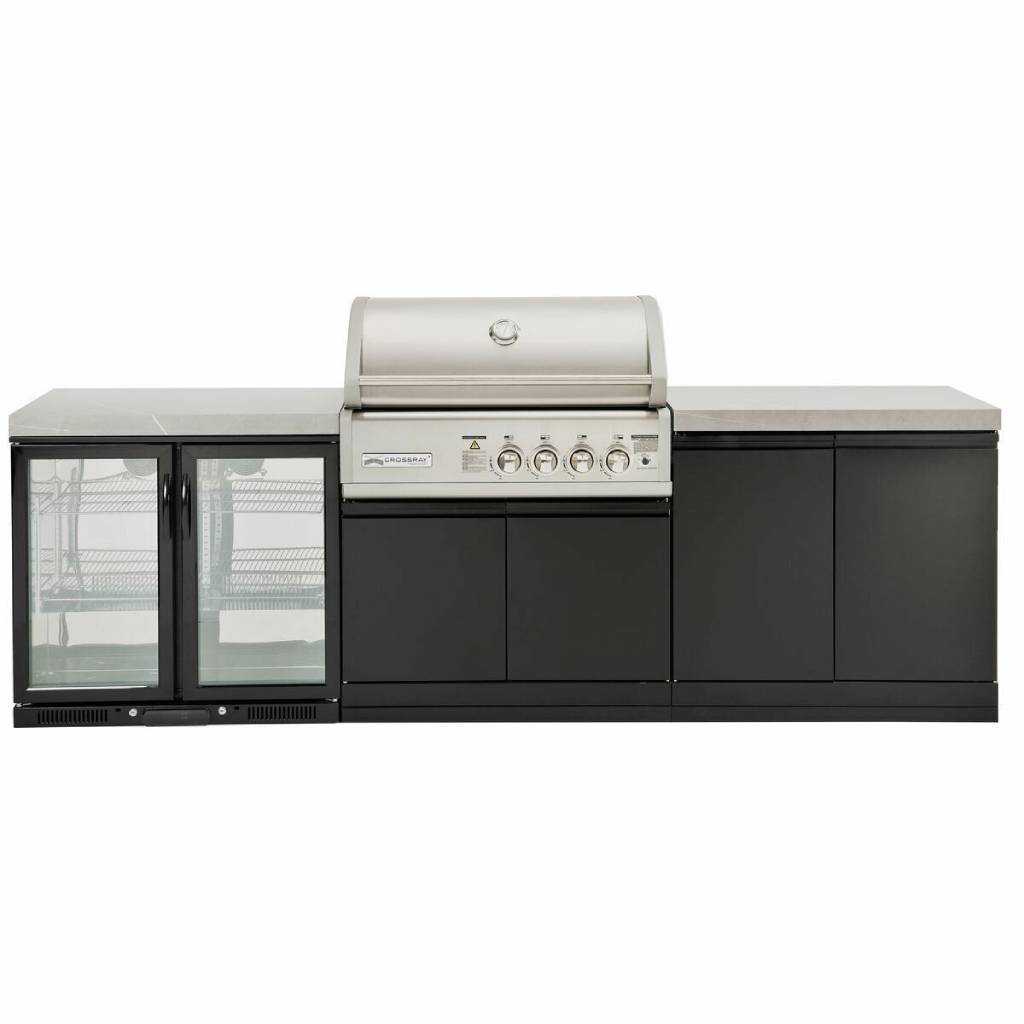 Crossray TC4K-09 Black 4B-S Series Outdoor Kitchen