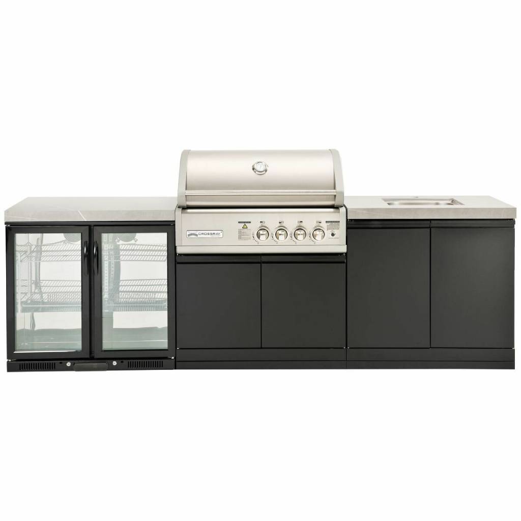 Crossray TC4K-10 Black 4B-S Series Outdoor Kitchen