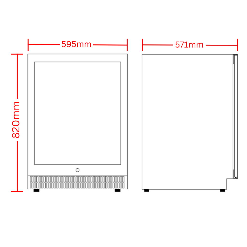 Vintec VBS050SSB Dimension Image - The Appliance Guys