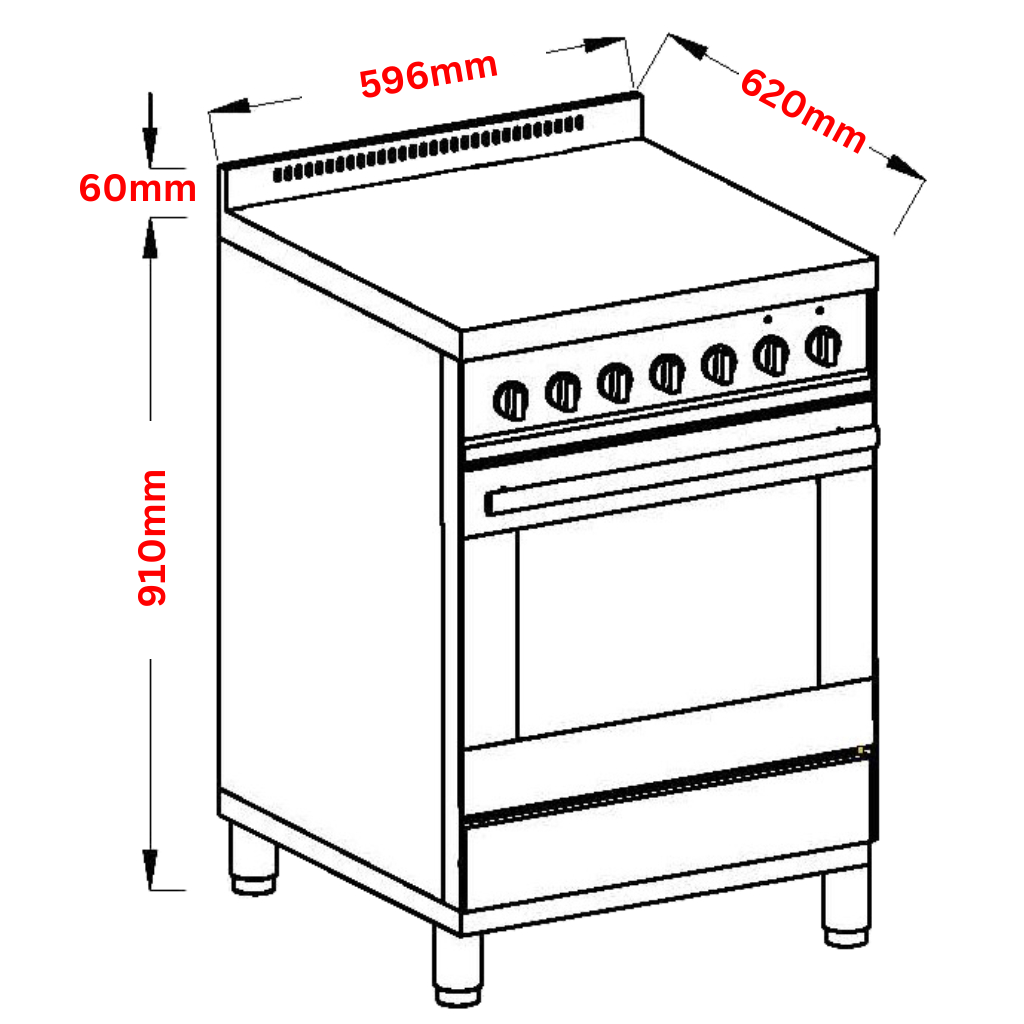 Westinghouse WFE616DSC Dimension Image - The Appliance Guys