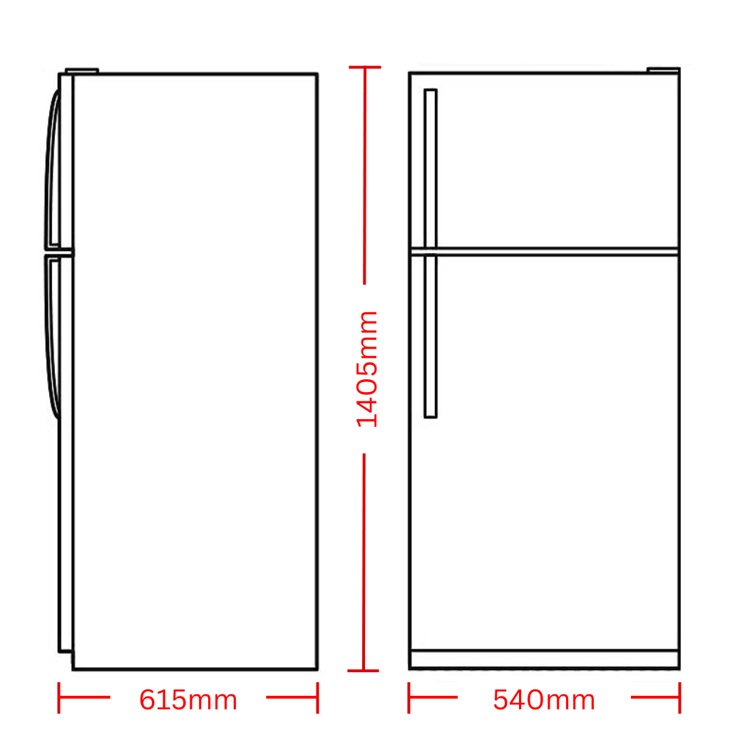 Westinghouse WTB2500WH Dimension Image - The Appliance Guys