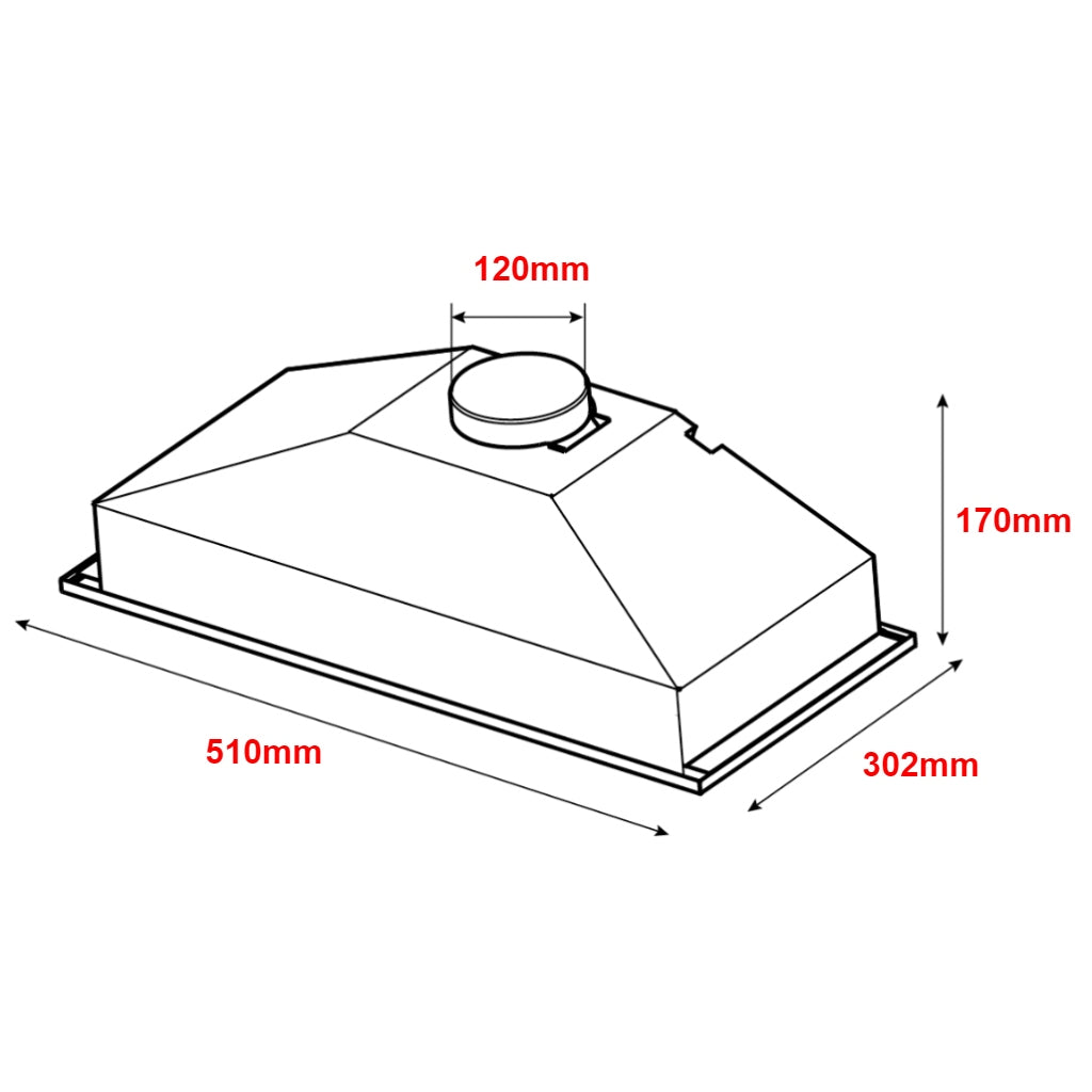 Artusi AUM51X 51cm Stainless Steel Under Cupboard Rangehood - The Appliance Guys