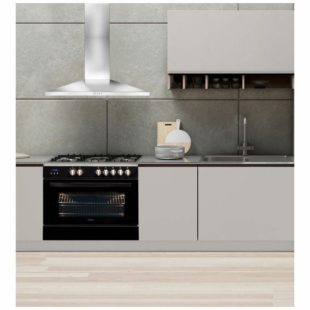Artusi CAFG91B 90cm Black Dual Fuel Freestanding Stove - The Appliance Guys