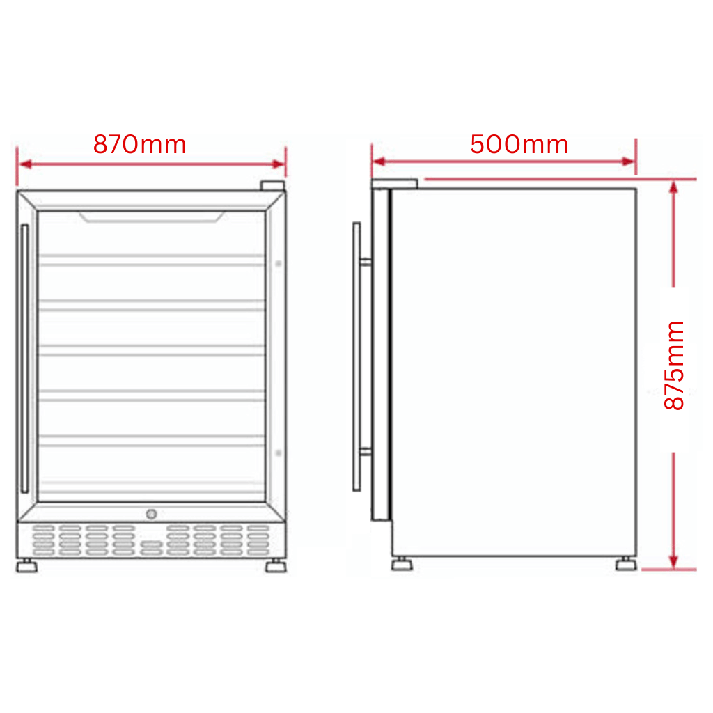 Schmick SK190-SS Dimensions - The Appliance Guys