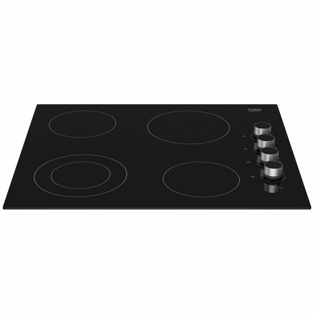 Beko BCT601CG 60cm Black Vitroceramic Electric Built-In Cooktop - The Appliance Guys