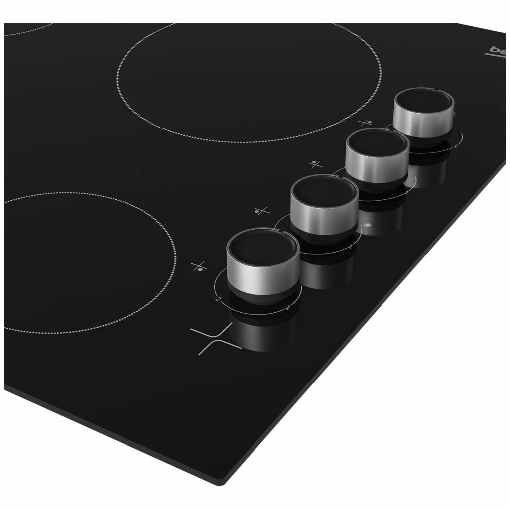 Beko BCT601CG 60cm Black Vitroceramic Electric Built-In Cooktop - The Appliance Guys