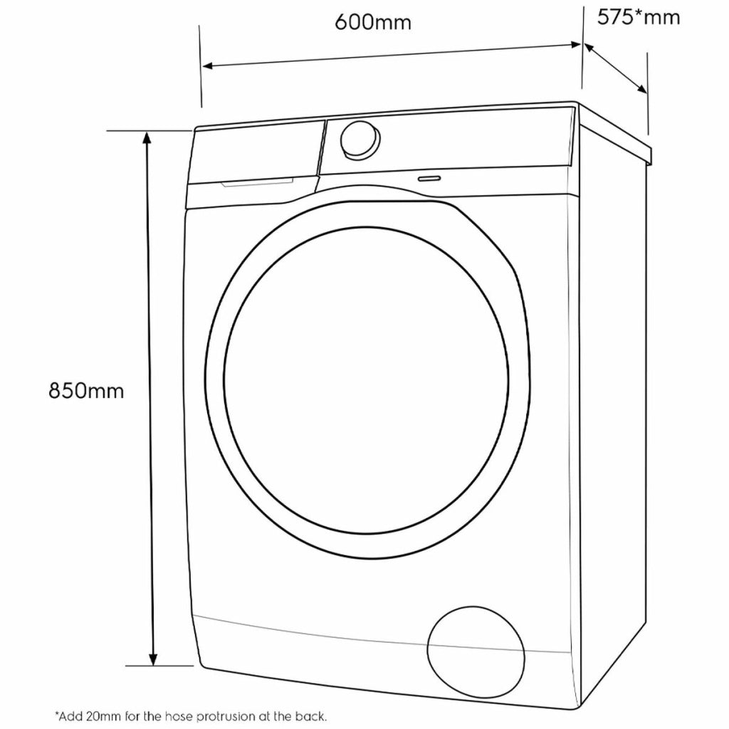 Electrolux EWF7524D3WB 7.5kg White Hygienic Care 300 Front Load Washing Machine - The Appliance Guys