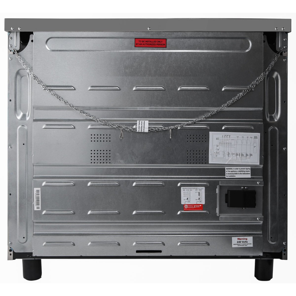 Inalto RU9EGB Stainless Steel Freestanding Dual Fuel Stove